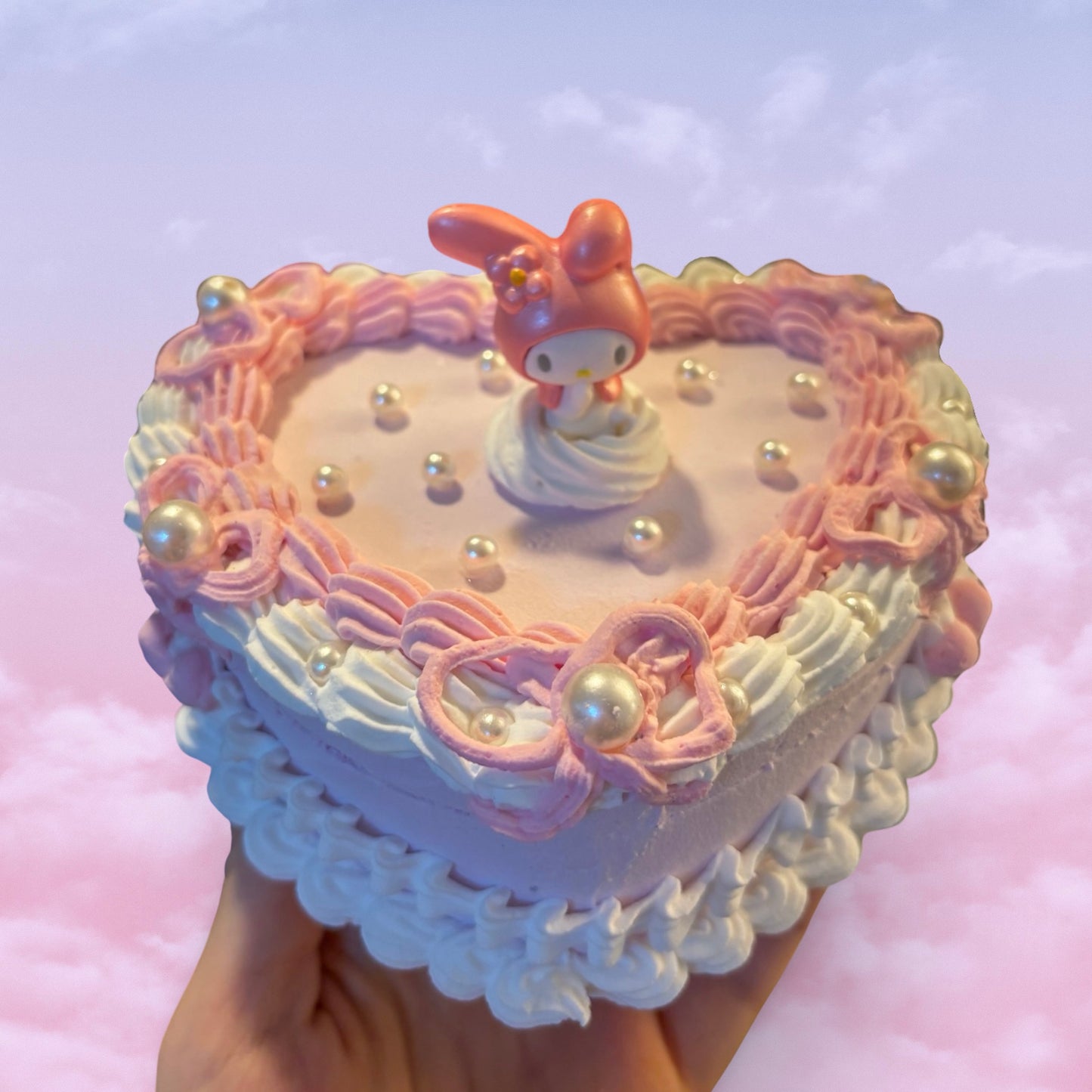 MyMelodii Inspired Fake Cake Jewelry Box / Kawaii Fake Cake Jewelry Box / Unique Desktop Decor