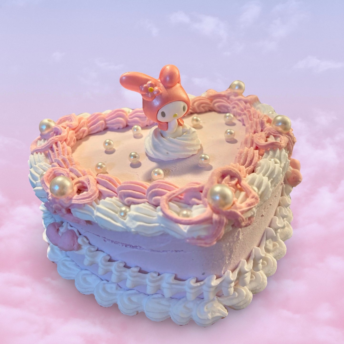 MyMelodii Inspired Fake Cake Jewelry Box / Kawaii Fake Cake Jewelry Box / Unique Desktop Decor